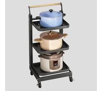 Étagère d'angle extensible pour casseroles et poêles - Économie d'espace - Blanc - 4 planches et 2 paniers