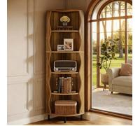 Étagère d'angle extra-large 180 cm - Bibliothèque gain de place, support de rangement et plantier en bois massif robuste