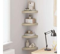 Etagère d'Angle Flottante Blanc MDF Murale Bibliothèque Chambre Salon vidaXL
