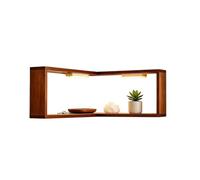 Étagère d'angle flottante en forme de L rustique | Étagères d'angle flottantes en bois pour salon, chambre à coucher, cheminée, plantes, livres, bureau