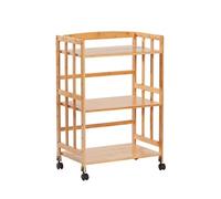 Étagère d'angle HiFi en bois pour tourne-disque et console multimédia, tour de rangement sur pied à 3 niveaux, 80 cm de large, idéal pour le salon et le divertissement