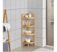 Étagère d'angle Lestijärvi 4 niveaux pour salle de bain 80 x 23 x 23 cm