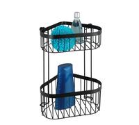 Etagère d'angle murale de douche indus Classic - L. 23 x H. 33 cm - Noir