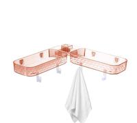 Étagère d'angle murale pour salle de bain, organiseur d'angle pour baignoire sans perçage, 33,5 x 11 x 4 cm, D