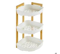 Etagère d'angle 3 niveaux blanc bambou Natureo 5five Blanc G
