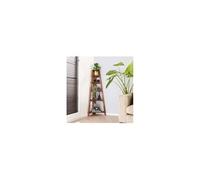 Etagère d'angle pliable 64x44x148 cm en acacia naturel