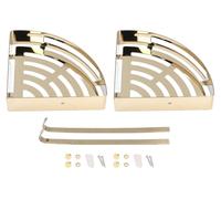Étagère d'angle pour douche, en acier inoxydable, finition dorée, à fixer au mur