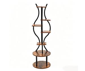 Étagère d'angle pour plantes en métal - Support à fleurs à 7 niveaux - Étagère à plantes d'intérieur - Idéale pour le salon ou le balcon - Étagère à fleurs - Hauteur : 145 cm