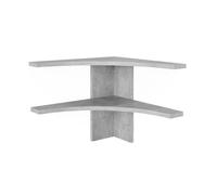 Vicco Étagère d'angle Roman, Béton, 43.5x37cm | adapté aux solutions d’angle peu encombrantes dans la salle à manger
