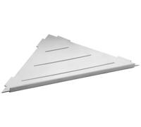 Étagère d'angle Sapho SMART pour montage sur carrelage, 297 x 15 x 210 mm, acier inoxydable poli