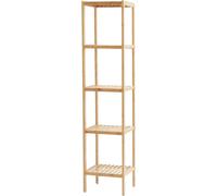 Étagère d'angle sur pied à 5 niveaux Échelle en bambou Étagère étroite Support pour plantes
