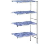 Étagère d'angle Tournus 1750 x 850 x 500 mm à 4 niveaux pour chambre froide ou comme étagère d'entrepôt