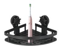 Étagère d'angle triangulaire pour salle de bain, étagère murale de salle de bain | Étagère de rangement de salle de bain à aspiration forte, étagères murales stables pour conditionneur,