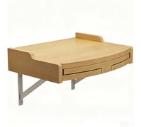 Étagère d'autel de Bouddha à fixation murale avec tiroir, double couche en bois, table de méditation flottante avec planche rétractable dissimulée pour la maison, le salon