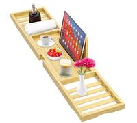 Étagère de Baignoire Extensible en Bambou - Pont de Baignoire - Étagère en Bois