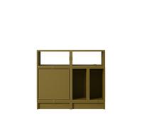Étagère de Bureau Empilée Configuration 5 Marron-Vert