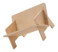 Étagère de Bureau en Bois Beige, Design Incliné, pour Livres et Magazines | Structure Ouverte, Accès Rapide aux Essentiels, Usage Bureau ou Bibliothèque, Style Moderne Simple
