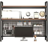 Étagère de bureau en métal, support organisateur de bureau avec panneau