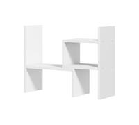 HOMCOM Étagère de Bureau Modulable, Organisateur Multifonctionnel, Étagère à Poser sur Bureau 2 Pièces en Bois Blanc