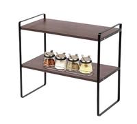 Étagère de Bureau Présentoir Moderne À 2 Niveaux | Étagère Organisateur Robuste pour Dessus de Bureau pour Maison Chambre Bureau Salle de Lecture Décoratif et Jardinière