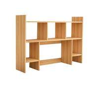 Étagère de Bureau Rangement Modulable Hauteur 90 cm Bibliothèque de Bureau en Bois Multifonction 3 Niveaux Facile à Nettoyer pour Maison Dortoir Domicile(Natural,120cm)