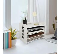 Étagère de Casier A4 Module de Rangement Bac à courrier réglable à 5 Niveaux -Organisateur de Bureau Corbeilles à Courrier pour l'école et la Maison - Fournitures de Bureau-33,5 x 25,5 x 28 cm(2 pc)