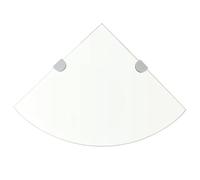 Étagère de coin avec supports chromés Verre Transparent 35 x 35 cm vidaXL