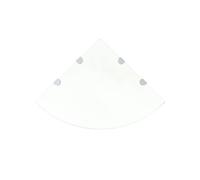 Étagère de coin avec supports chromés Verre Transparent 35 x 35 cm vidaXL