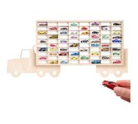 Étagère de Collection en Bois pour Petites Voitures et Figurines CREATIVE DECO - 80 Compartiments Réglables - 116 x 54 x 5 cm