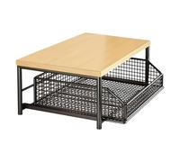 Étagère de cuisine - 37 x 26 x 18 cm, support de rangementvertical à 2 niveaux, étagères de rangementdebout, cadre en métal durable, solution de rangementpolyvalente | Étagère de rangementpour gar