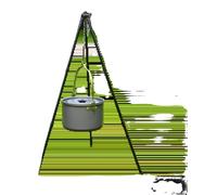 Étagère de cuisine d'extérieur, hauteur réglable, métal résistant, support pour casserole