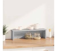 Étagère de cuisine empilable gris Sonoma 60 x 15 x 16 cm Organiseur pour ustensiles de cuisine, porte-couverts, couvercle de casserole et porte-éponge pour plan de travail et tiroirs