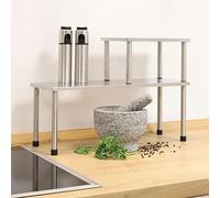 Étagère de cuisine en acier inoxydable 45x16 et 22x16 étagère d’évier