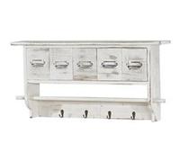 Mendler Étagère de Cuisine HWC-C4932x65x13cm Shabby Chic Blanc