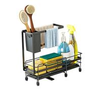 Étagère de cuisine pliable - Porte-bouteille d'épices | Laisser sécher | Design réglable et extensible, organiseur multifonction pour éponges, brosses et produits de nettoyage, gain de place