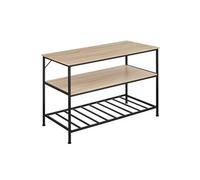 Meuble de cuisine - TECTAKE - Étagère de cuisine AKELEY panneau aggloméré, style industriel, 120x60x90,5cm - Bois clair/Chêne Sonoma