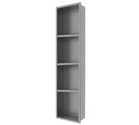 Étagère de douche 28 x 120 x 12,5 cm, rangement mural imperméable pour shampooing et articles de toilette, organiseur d'angle durable pour salles de bains modernes