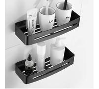Étagère de Douche 2PCS Salle de Bain Perçage Noir, Panier de Douche Panier de Rangement D'organisateur de Douche pour Shampooing