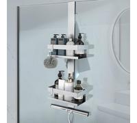 Etagère de douche à suspendre Acier inoxydable SUS304 sans percer Porte en verre sans cadre - Etagère de douche Support pour douche (Style A
