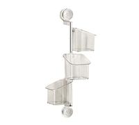 Étagère De Douche À Ventouse Étagères Ventouse pour Salle de Bain avec | Bac Rotatif avec Égouttoir et Boîtier Mural pour Accessoires de Cuisine et Salle de Bain Organisation Maison