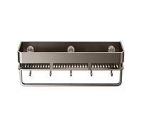 Étagère de douche à ventouse - Support sans perçage avec crochets, étagères de douche à ventouse | pour maison, appartement, salle de bain, cuisine, camping-car