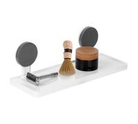 Étagère de douche à ventouses - BATHROOM SOLUTIONS - 32x11,5x12 cm - Blanc - Montage sans perçage - Ventouses robustes