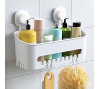 Étagère de douche à ventouses, pas besoin de percer, étagère suspendue étanche pour salle de bains, étagère murale avec trous d'évacuation pour le shampoing, organiseur de cuisine résistant à l'huile,