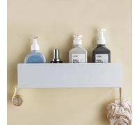 Étagère de douche blanche avec crochet, articles de salle de bains en aluminium, toilettes, caddie de bain d'angle, support de rangement de shampoing, organisateur mural de cuisine Black 50cm