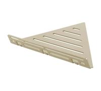 Étagère de douche d’angle en aluminium, coloris sable, avec barre - TI-SHELF LINE