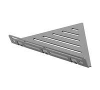 Étagère de douche d’angle en aluminium, gris béton, avec barre - TI-SHELF LINE