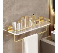 Étagère de Douche d'angle à 1 Niveau, étagère de Douche d'angle Portable, étagère d'angle de Douche, Panier de Douche d'angle pour Petites salles de Bains, étagère de Douche étanche, pour Salle de ba