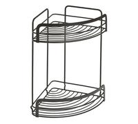Metaltex Étagère de douche d'angle à 2 niveaux Noir