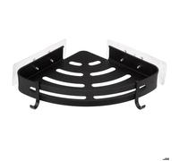 Étagère de douche d'angle stick adhésif noir ""Blackalu""