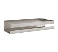 Étagère de douche, en acier inoxydable brossé 304, 30 x 10 x 6 cm, avec 2 variantes de montage, auto-adhésive et vissée, peu encombrante et polyvalente, pour salle de bain, cuisine, bureau et espace
